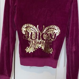 Pink Velvet Juicy Couture Track Jacket